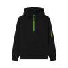 CR06 Atlas Adults Quarter Zip Hoodie Black / Neon Green colour image